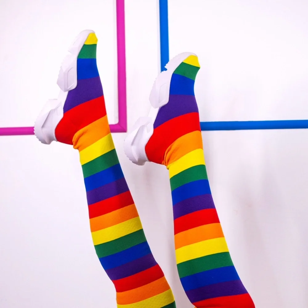 Thrusters The Rainbow Ones Thigh High Boots Size 10 (40)